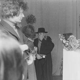 Ewa Demarczyk i Piotr Skrzynecki we Wrocławskim Klubie Dziennikarza