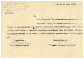 Zawiadomienie o odczycie