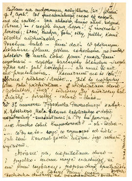 List od Danuty Paleńskiej