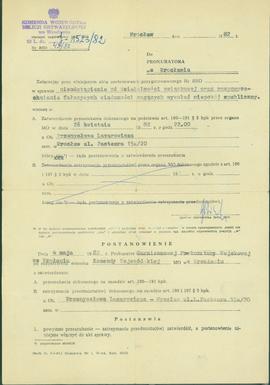 Wniosek o zatwierdzenie przeszukania