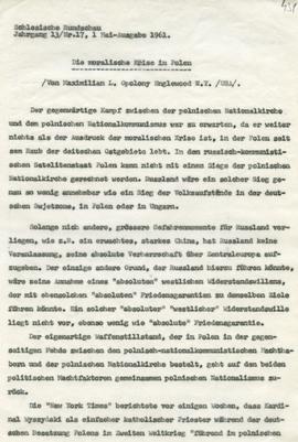 Die moralische Krise in Polen