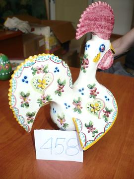 Ceramiczna ludowa figurka koguta