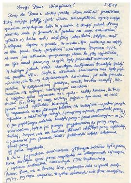 List od Adama Galosa